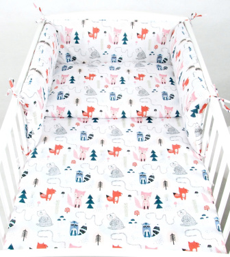 Souprava do postýlky 3 díly - lesní zvířátka