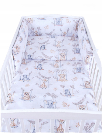 Souprava do postýlky 3 díly - safari na houpačce