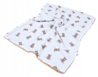 Mušelínová deka 100 x 75cm / medvedíci