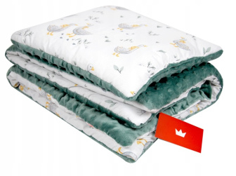 Vankúšik + deka do kočíka minky - nr.131 / husi