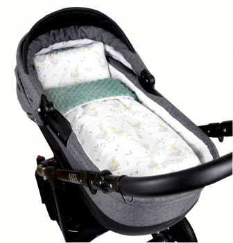 Vankúšik + deka do kočíka minky - nr.131 / husi