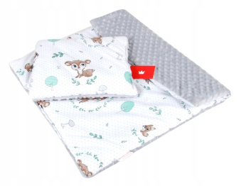 Polštářek + deka do kočárku minky - nr.120B