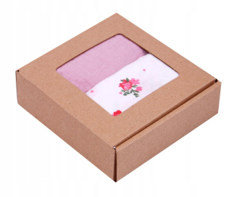 Mušelínové prestieradlo do kočíka / darčekové balenie - kvety