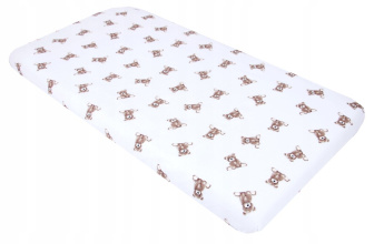 Mušelínové prestieradlo s gumkou 120/60 cm - medvedíky