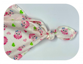 Plena bambusová 60x60 cm sova růžová