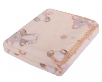 Dětská deka Coral 3D - 80/90 cm béžová