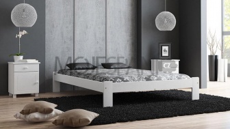 Postel Aida Bílá 140 x 200 cm + rošt masiv borovice