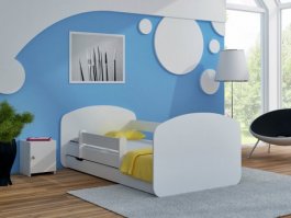 Postel Milošek 180x90 cm se šuplíkem, roštem a matrací - bílý