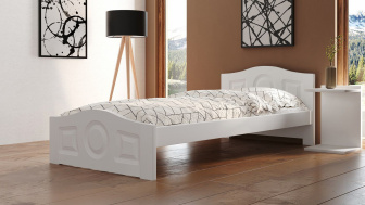 Postel Comfort 120/200 cm - bílá - masiv smrk 3,5 cm