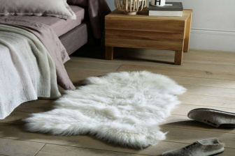 Ovčí kožešina 100% přírodní 126 - 140 cm - bílá