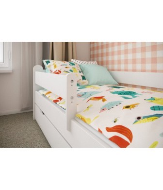 Postel Ronda 80/180 cm - bílá + šuplík