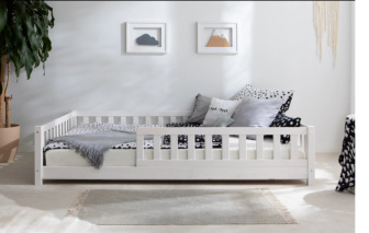 Posteľ Montessori Adele 120x200 cm - BIELA ​​+ matrac Optimal Comfort 12 cm + rošt ZADARMO