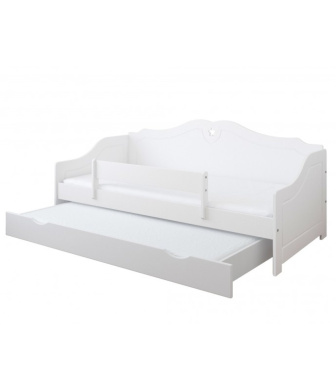 Postel Fiona 80/180 cm - šedá/ bílá se šuplíkem