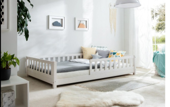 Posteľ Montessori Adele 120x200 cm - BIELA ​​+ matrac Optimal Comfort 12 cm + rošt ZADARMO