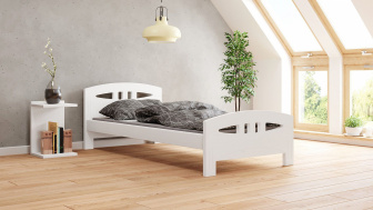 Postel Diana 120/200 cm - bílá - masiv smrk 3,5 cm