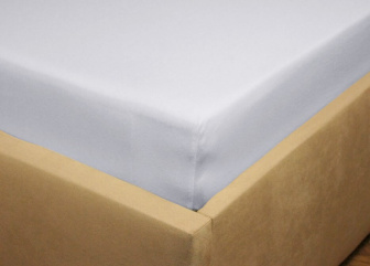Jersey prestieradlo LUX s gumkou 160/200 cm - biela