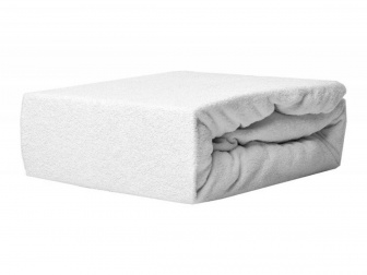 Prostěradlo froté LUX s gumkou 180/80 cm - bílá