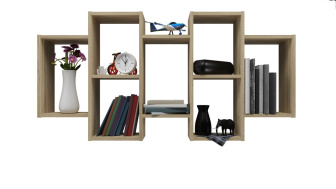 Police závěsná Helios - dub sonoma