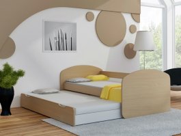Milano výsuv 180x90 cm s rošty a matracemi - buk