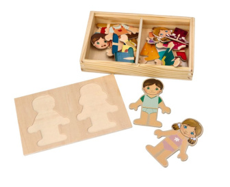 Magnetická tabulka oblékání Děti světa