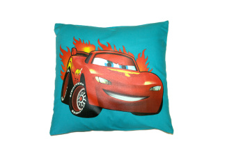 Dětský povlak na polštář 40x40 cm - Car / tyrkys
