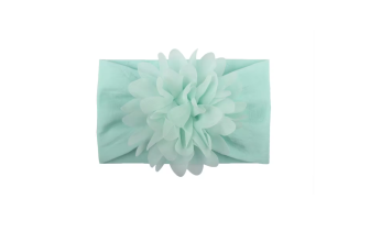 Dětská čelenka s květem - zelená