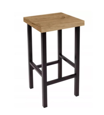 Barová židlička loft - Hoker 60 - černá