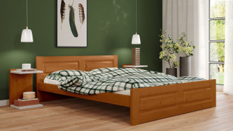 Postel Naďa 140/200 cm - dub - masiv smrk 3,5 cm