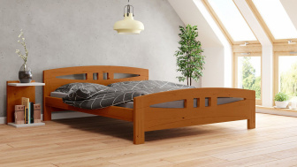 Postel Diana 180/200 cm - dub - masiv smrk 3,5 cm
