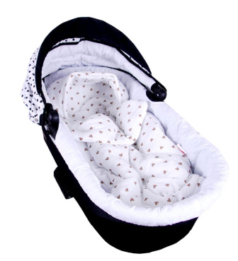 Ľahký fusak z mušelínovej bavlny - hnedé srdce