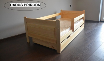Dětská postel 160x80 cm Daduš + šuplík + matrace
