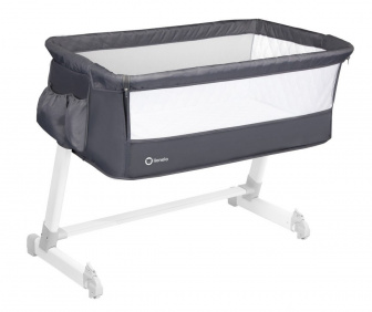 Cestovní postýlka Theo dark grey