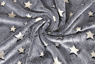Deka z mikrovlákna - 75x100 cm šedá / hviezdy