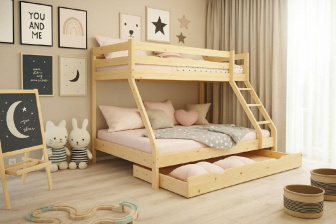 Postel Denis sosna + matrace Optimal Comfort 12 cm + rošty ZDARMA
