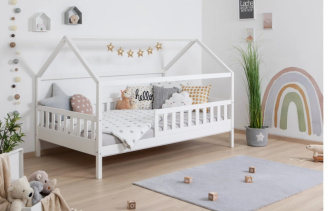 Rastúca posteľ Diego 120x200 cm biela + matrac Optimal Comfort 10 cm + rošt ZADARMO