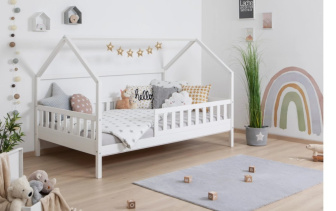 Rastúca posteľ Diego 120x200 cm biela + matrac Optimal Comfort 10 cm + rošt ZADARMO