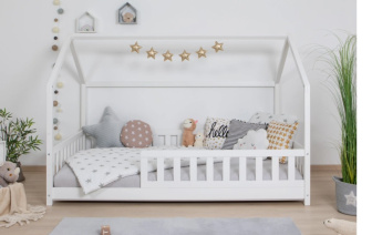 Rastúca posteľ Diego 120x200 cm biela + matrac Optimal Comfort 10 cm + rošt ZADARMO