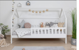 Rastúca posteľ Diego 120x200 cm biela + matrac Optimal Comfort 10 cm + rošt ZADARMO