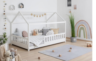 Rostoucí postel Diego 120x200 cm bílá + matrace Optimal Comfort 10 cm + rošt ZDARMA