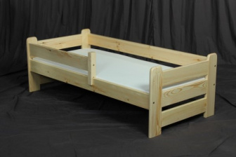 Postel KOUBA z masivu borovice 180x80 cm - PŘÍRODNÍ + rošt ZDARMA