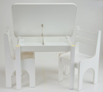 Stůl a dvě židličky K1 bílá