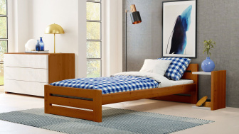 Postel Marek 120/200 cm - dub - masiv smrk 3,5 cm