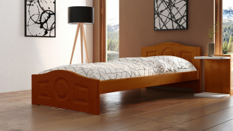 Postel Comfort 90/200 cm - dub - masiv smrk 3,5 cm