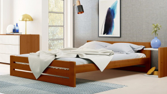 Postel Marek 140/200 cm - dub - masiv smrk 3,5 cm