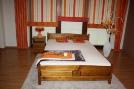 Postel Jolana 120 x 200 cm masiv barva dub