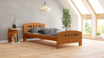 Postel Diana 90/200 cm - dub - masiv smrk 3,5 cm