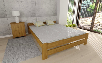 Postel Evropa 120x200 cm - OLŠE + matrace Superflex + rošt ZDARMA