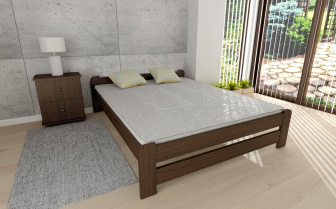 Postel Evropa 160x200 cm - OŘECH + matrace Superflex + rošt ZDARMA