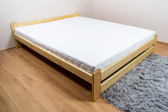 Posteľ masív Európa - PRÍRODNÁ 120x200 cm + matrac MEDICAL + rošt ZADARMO