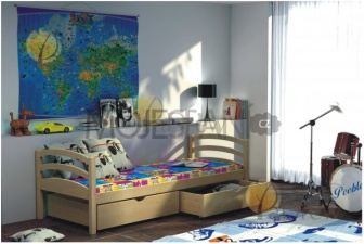 Postel masiv Elena 200x90 cm + matrace + šuplíky